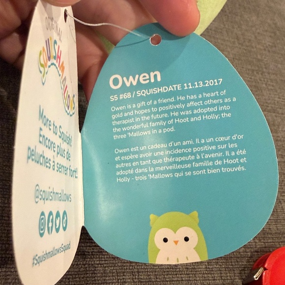 NWT! 5” Owen the Owl Squishmallow squishmallows plush stuffed animals toys toy - Picture 5 of 5